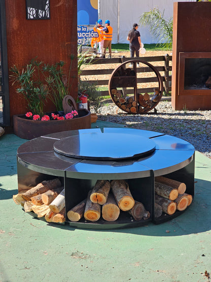 Fogón Thor + Banquitos leñeros